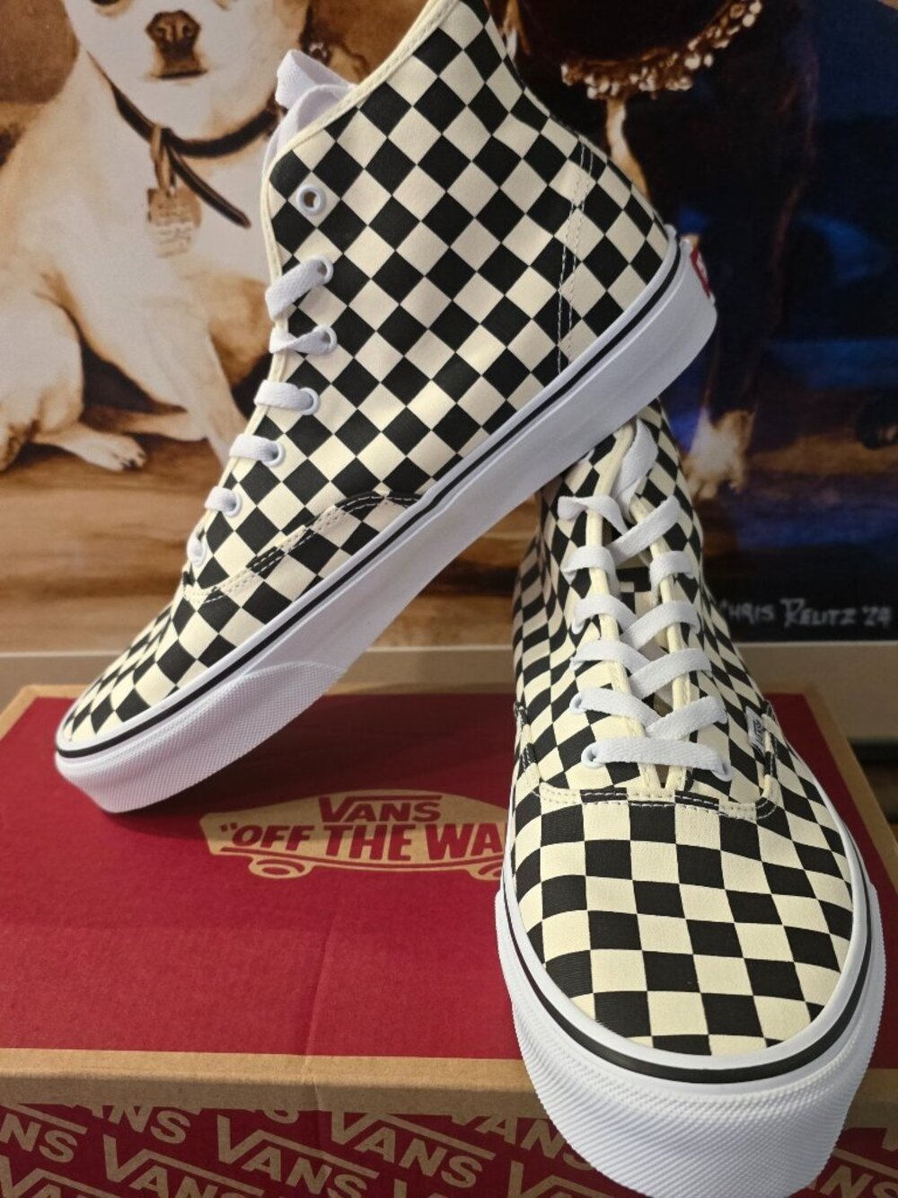Vans Authentic High 2.0 Checkerboard Shoes Sneakers VN000E8HBMW Mens Sz 11 NEW